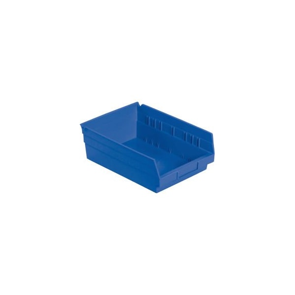 Quantum Storage Systems Shelf Storage Bin, Plastic, Blue, 12 PK QSB107BL - main